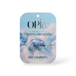 Opia 7 Hydroxymitragynine Chewable Tablets Blue Raspberry 80mg