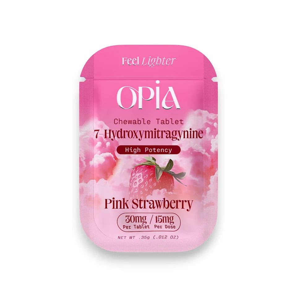 Opia 7-OH High Potency Chewable Tablets Pink Strawberry 30mg - Image 3