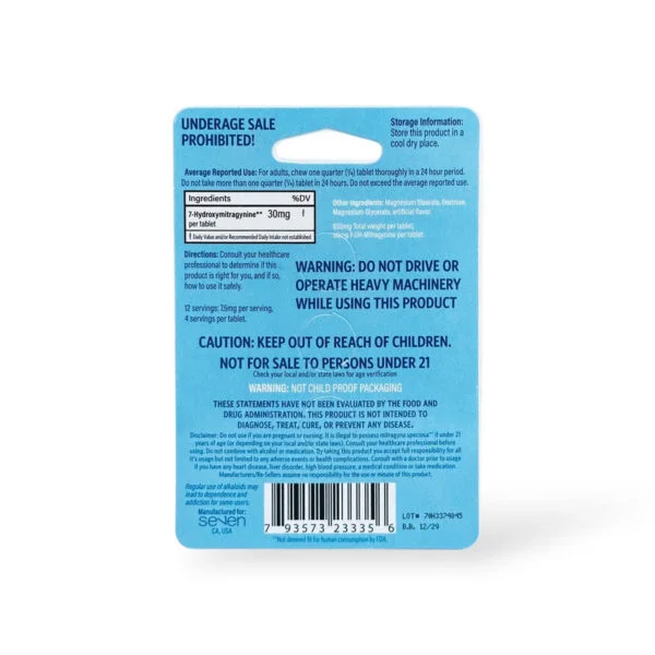 Se7en Kratom 7-hydroxymitragynine Chewable Tablets Cherry 30mg - Image 3